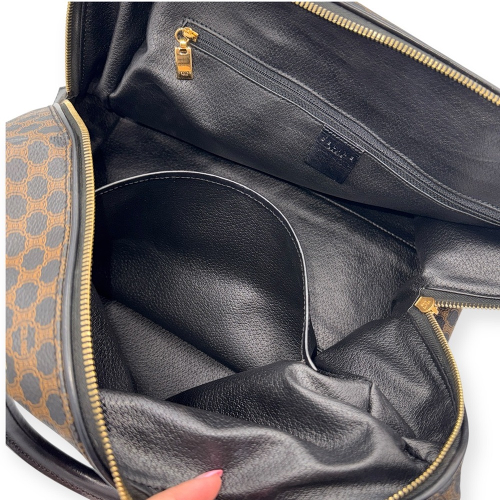 Celine Vintage Macadam Boston Bag Triomphe Canvas - Picture 12 of 14